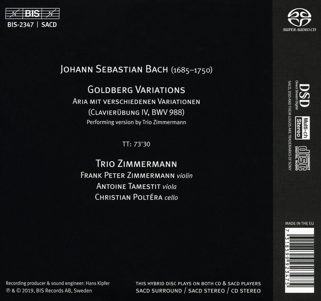 Johann Sebastian Bach: Goldberg Variations cover art