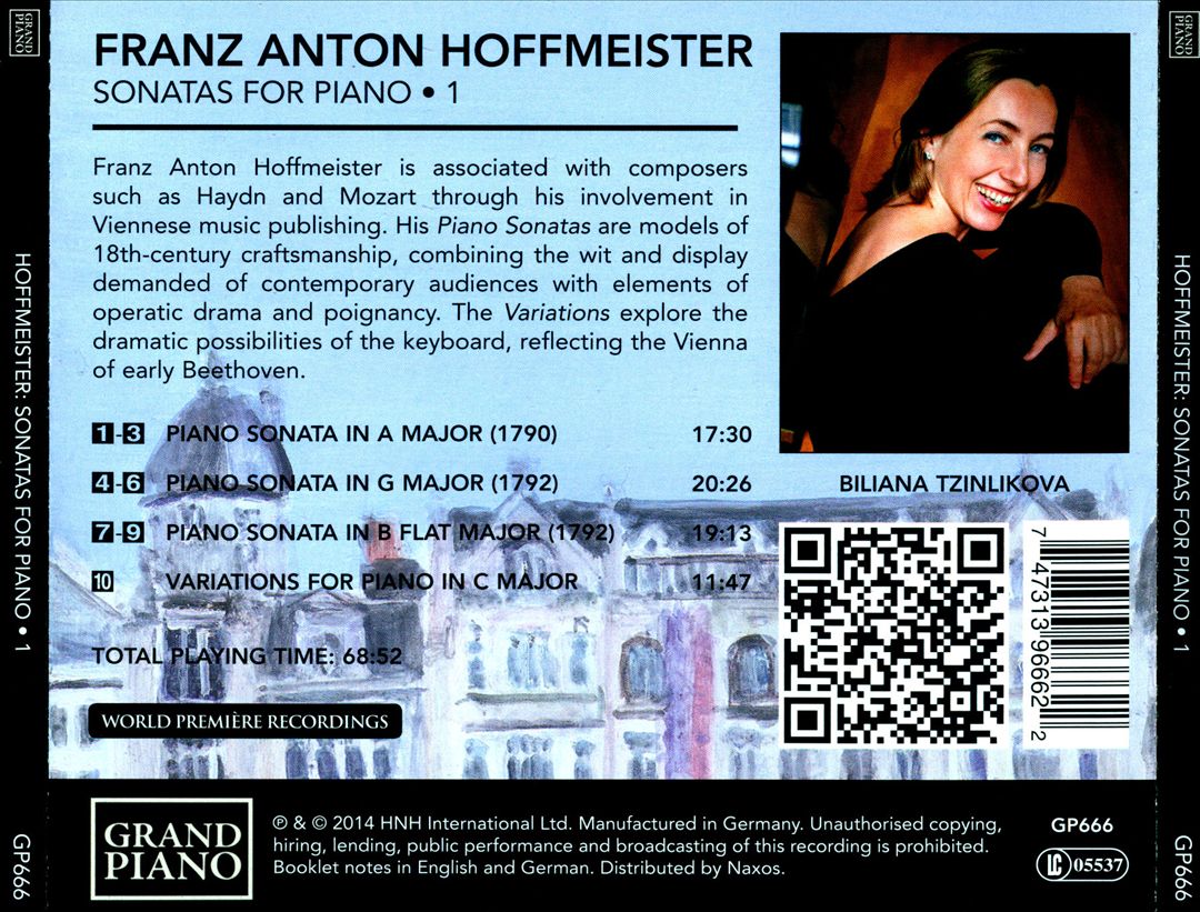 Hoffmeister: Sonatas for piano, Vol. 1 cover art