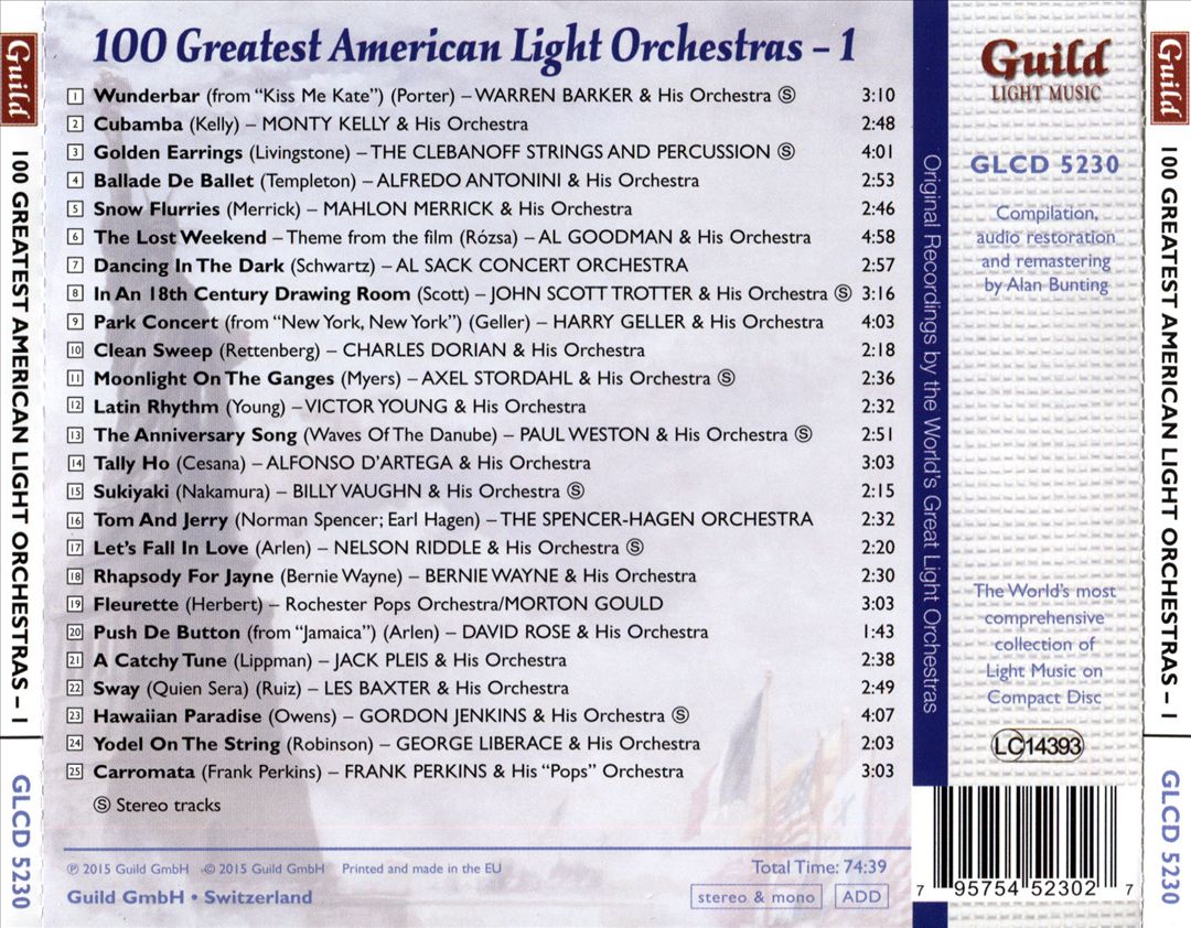 Golden Age of Light Music: 100 Greatest American Light Orchestras, Vol. 1 cover art