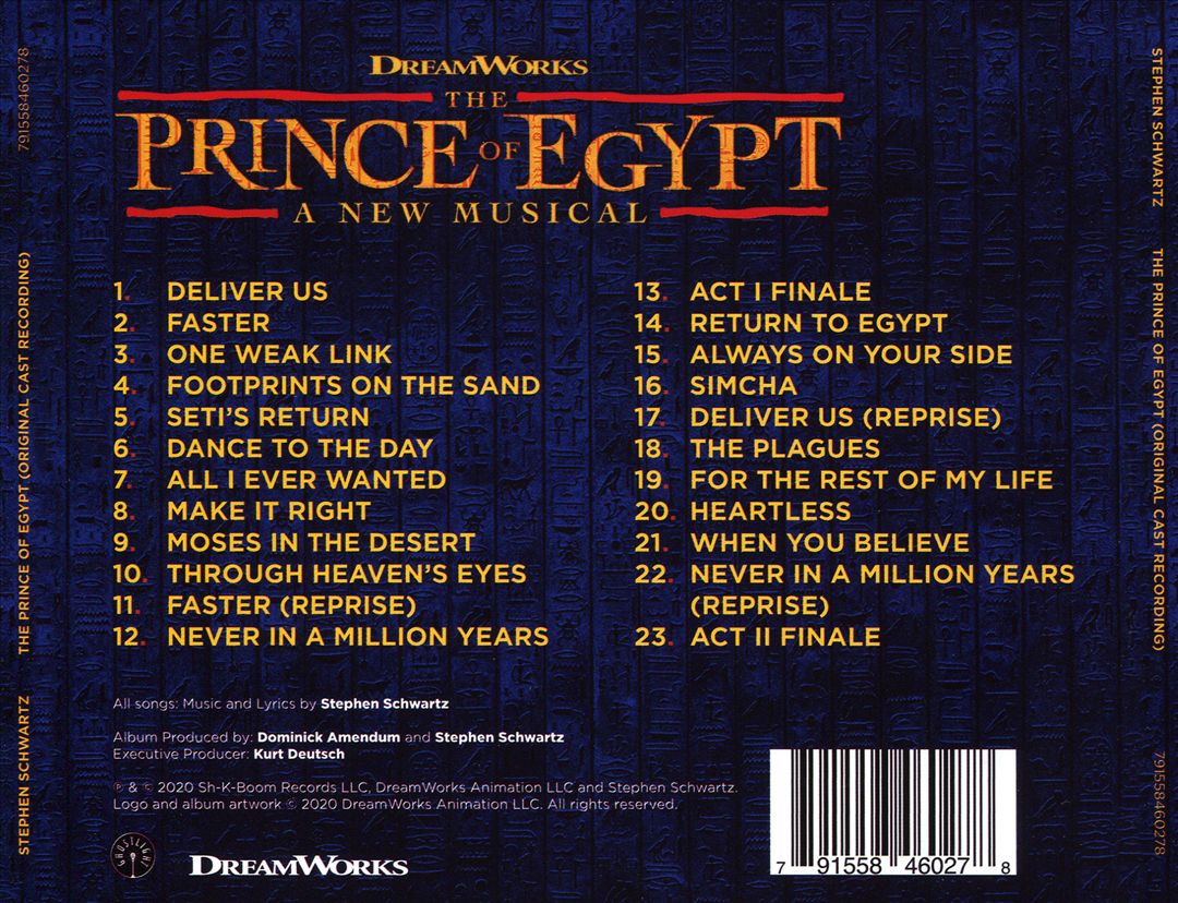 Prince of Egypt: A New Musical [Original Cast Recording] cover art