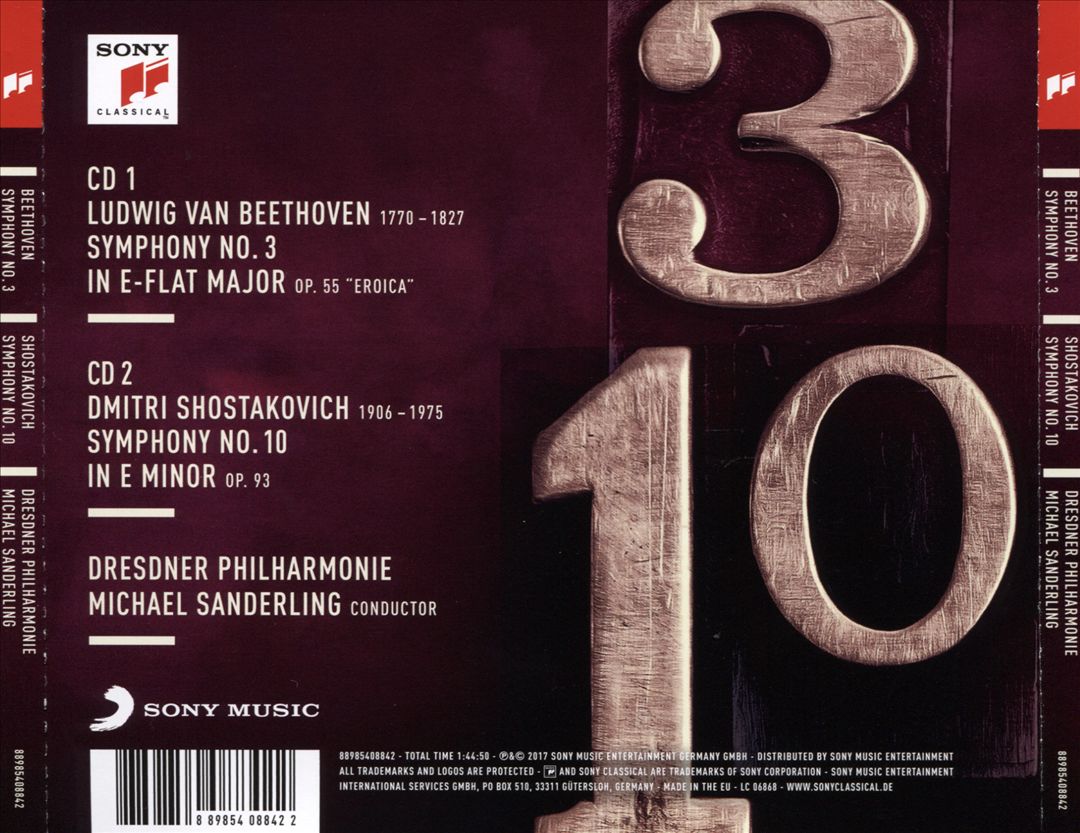 Beethoven: Symphony No. 3; Shostakovich: Symphony No. 10 cover art