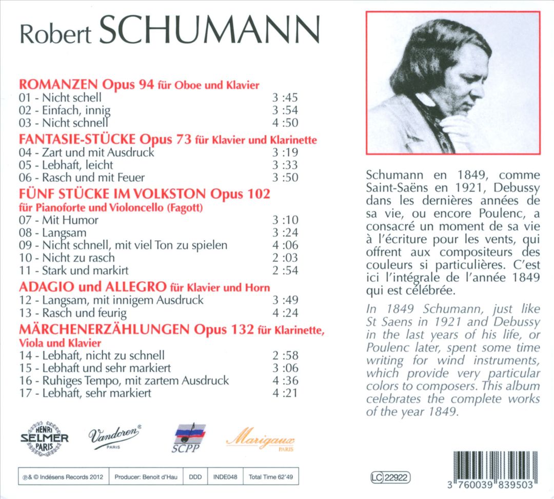 Schumann: Chamber Music with Winds cover art