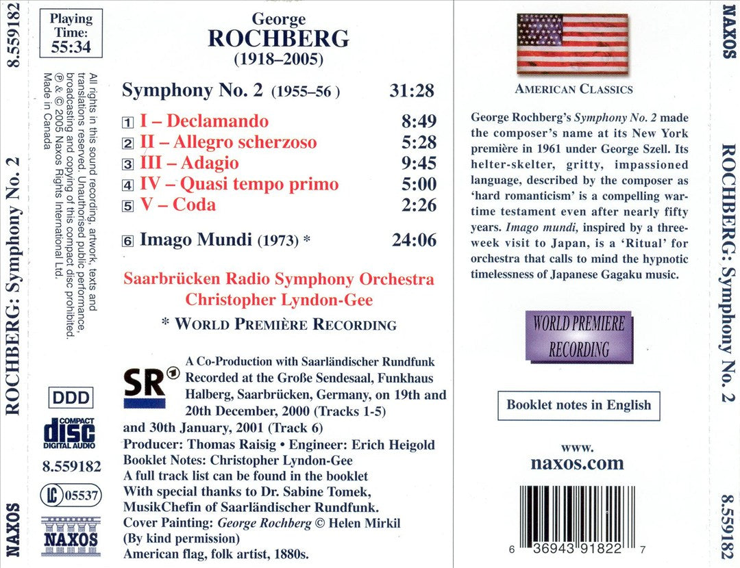 George Rochberg: Symphony No. 2; Imago Mundi cover art
