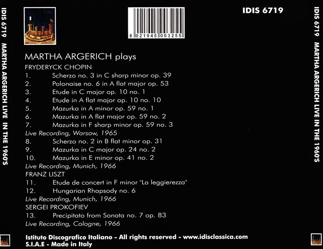 Martha Argerich Live: Live Recordings, 1965/1966 cover art