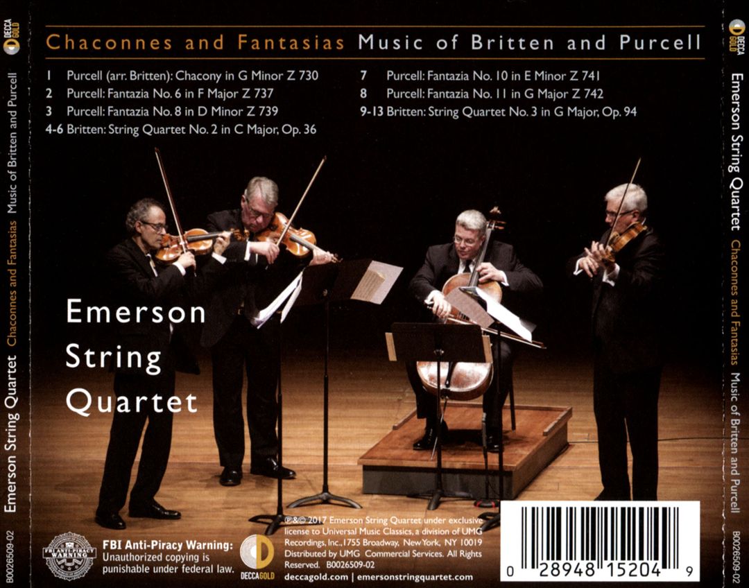 Chaconnes and Fantasias: Music of Britten and Purcell cover art