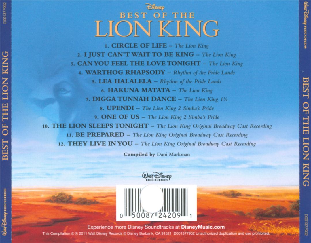 Best of the Lion King cover art