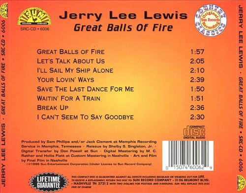 Great Balls of Fire [Sun] cover art