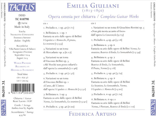 Emilia Giuliani: Opera omnia per chitarra cover art