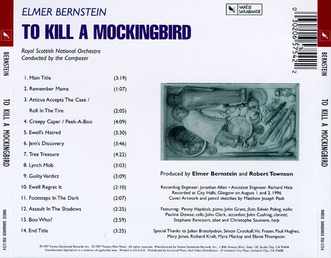 To Kill a Mockingbird [Original Motion Picture Score][Varèse] cover art