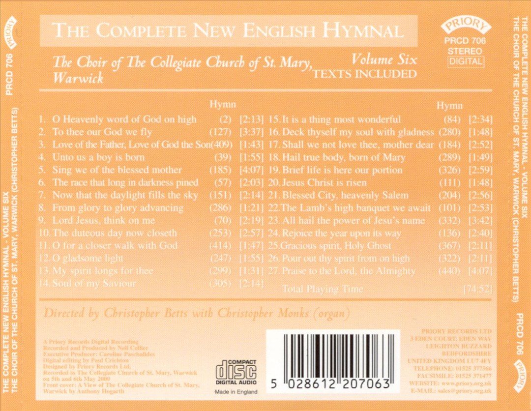 Complete New English Hymnal, Vol. 6 cover art