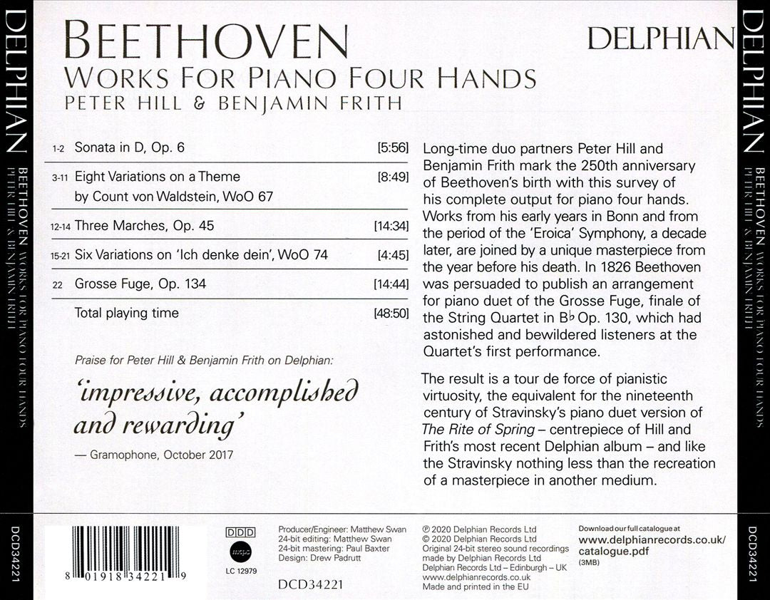 Beethoven: Works for Piano Four Hands cover art