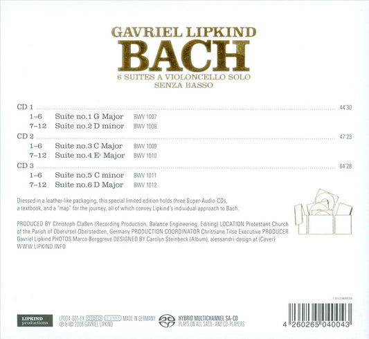 Bach: 6 Suites a Violoncello Solo Senza Basso cover art