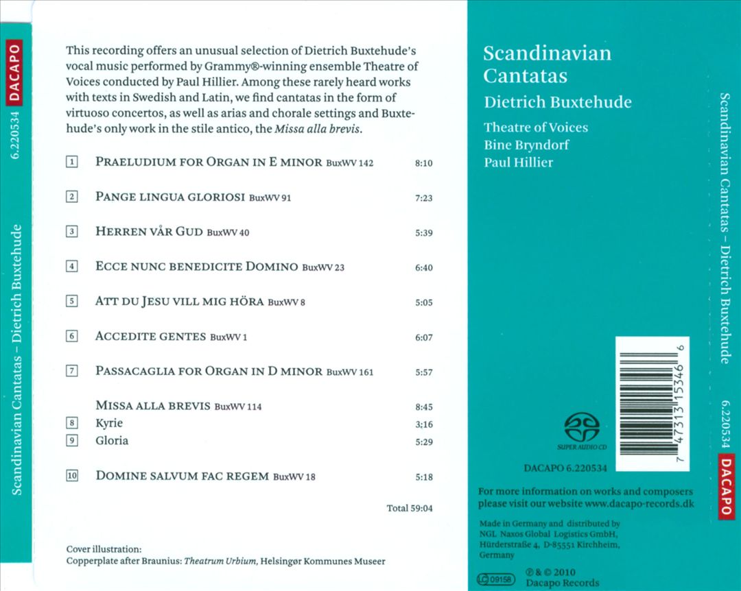 Dietrich Buxtehude: Scandinavian Cantatas cover art