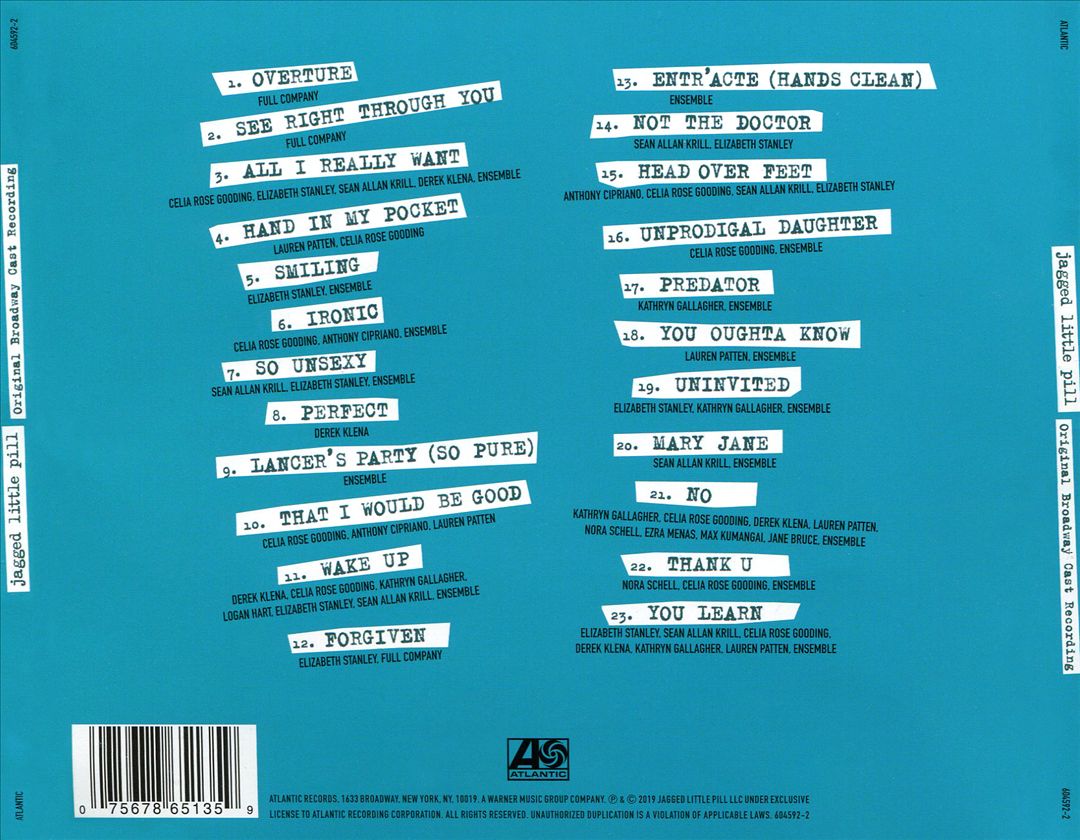 Jagged Little Pill [Original Broadway Cast Recording] cover art