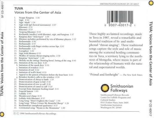 Tuva: Voices From the Center of Asia cover art