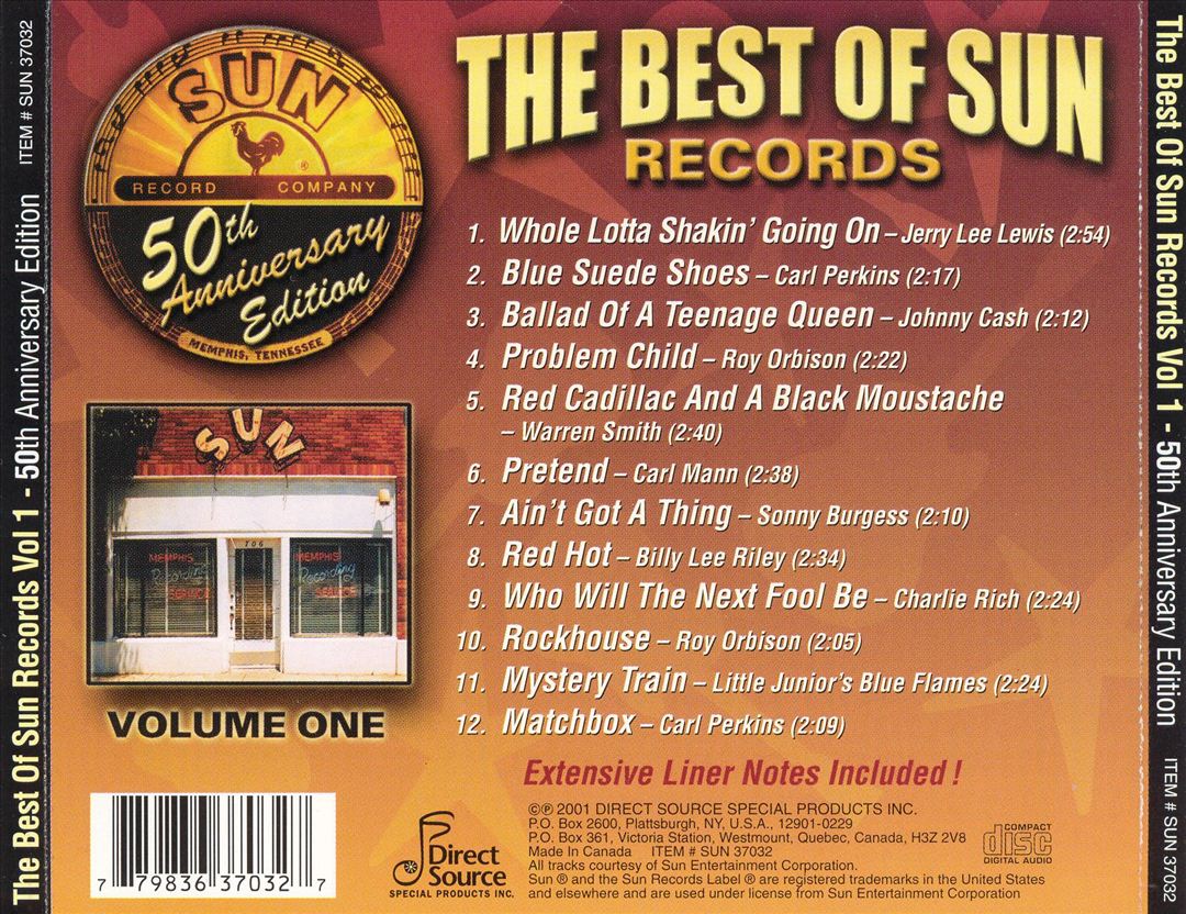 Best of Sun Records: 50th Anniversary Edition, Vol. 1 cover art