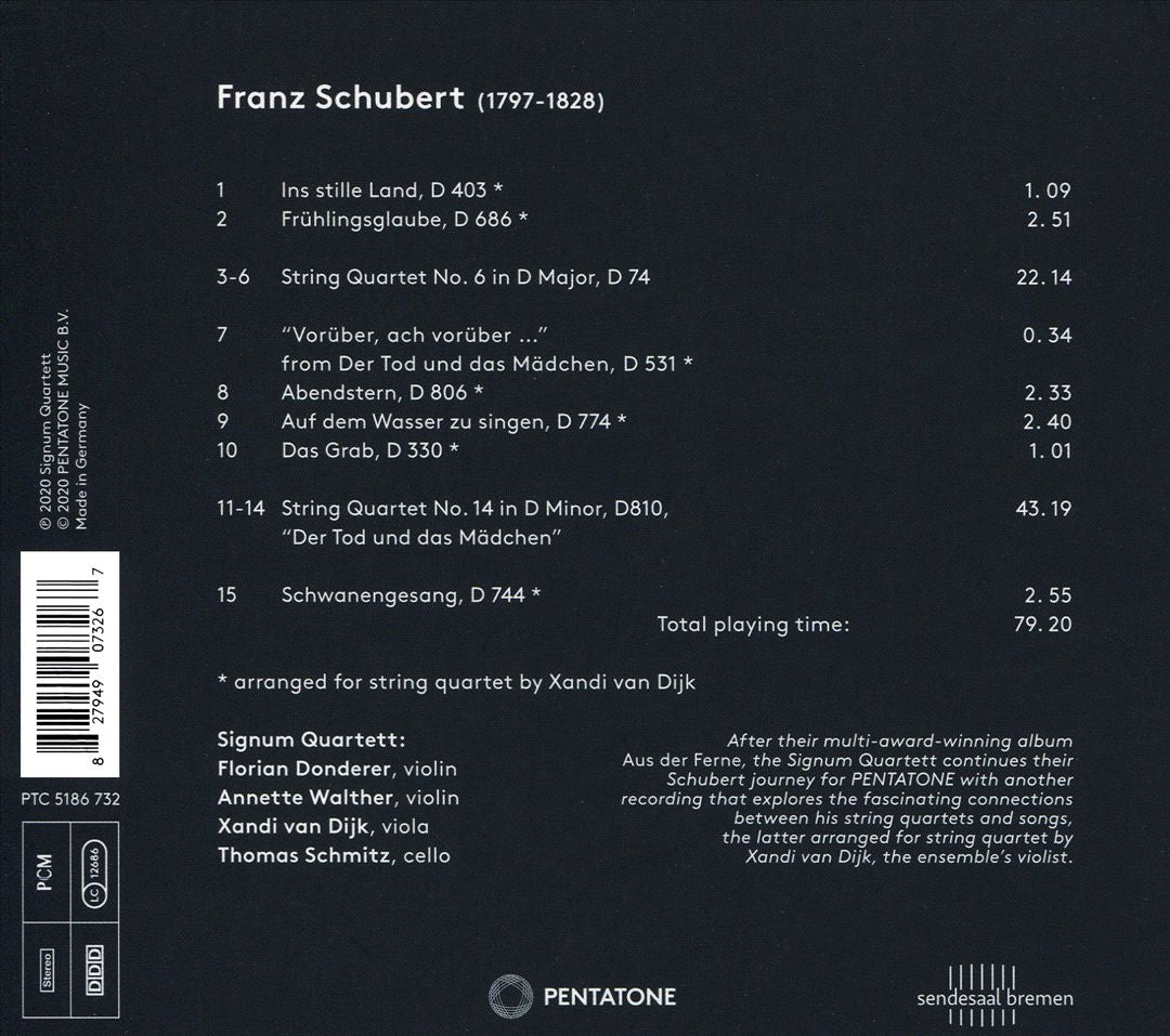 Schubert: Ins stille Land cover art