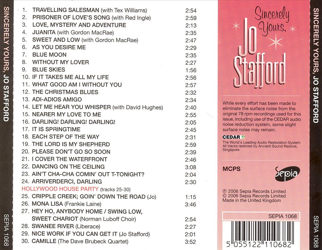 Sincerely Yours cover art