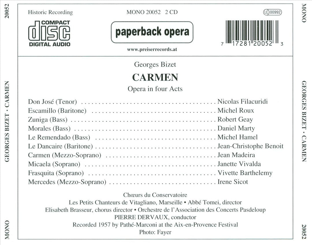 Georges Bizet: Carmen cover art