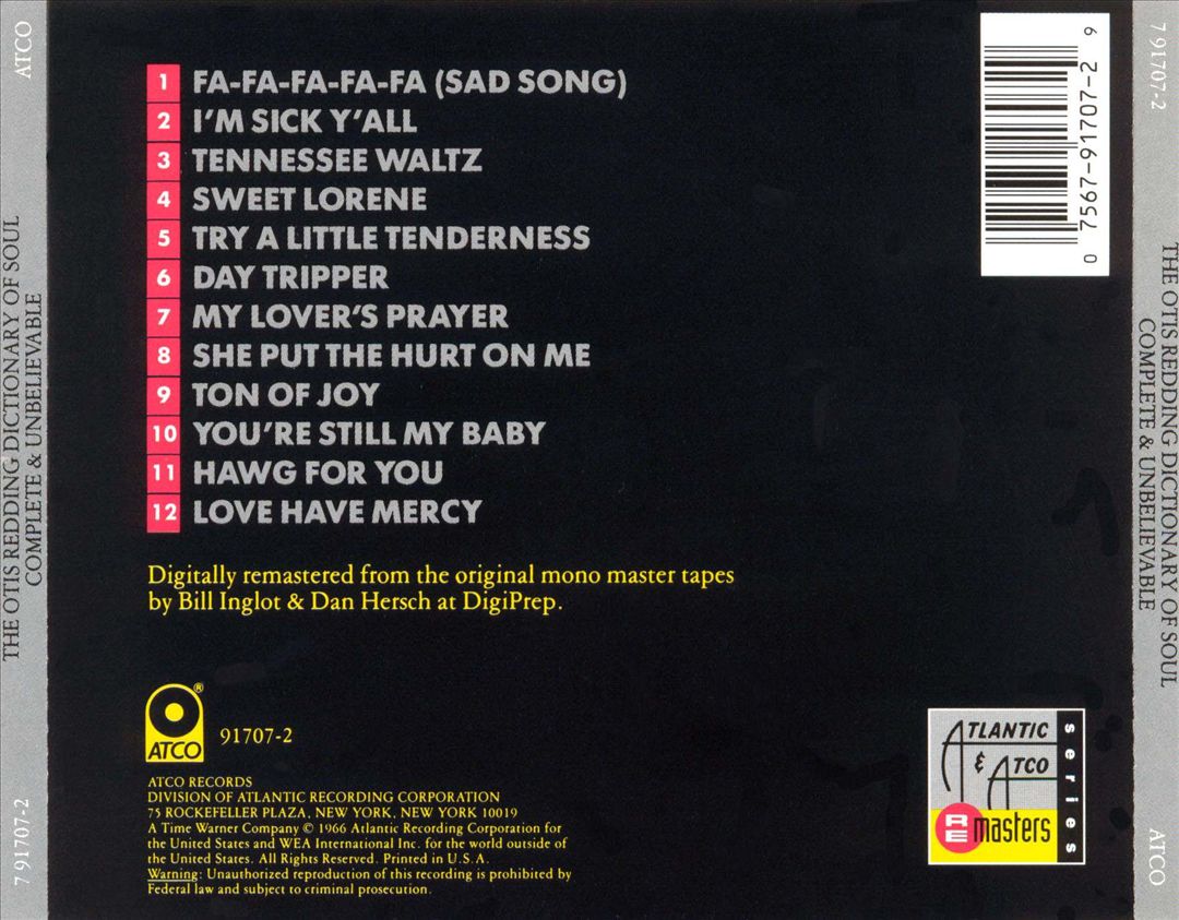 Complete & Unbelievable: The Otis Redding Dictionary of Soul cover art