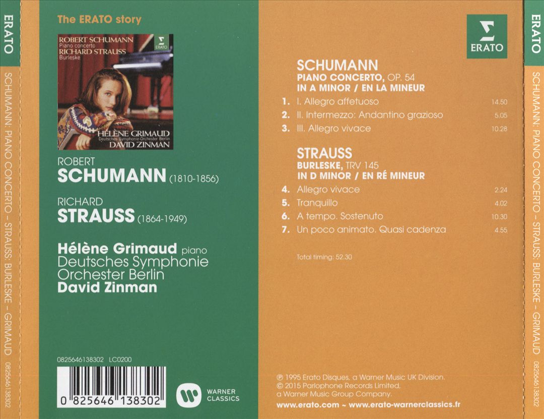Schumann: Piano Concerto; Strauss: Burleske cover art