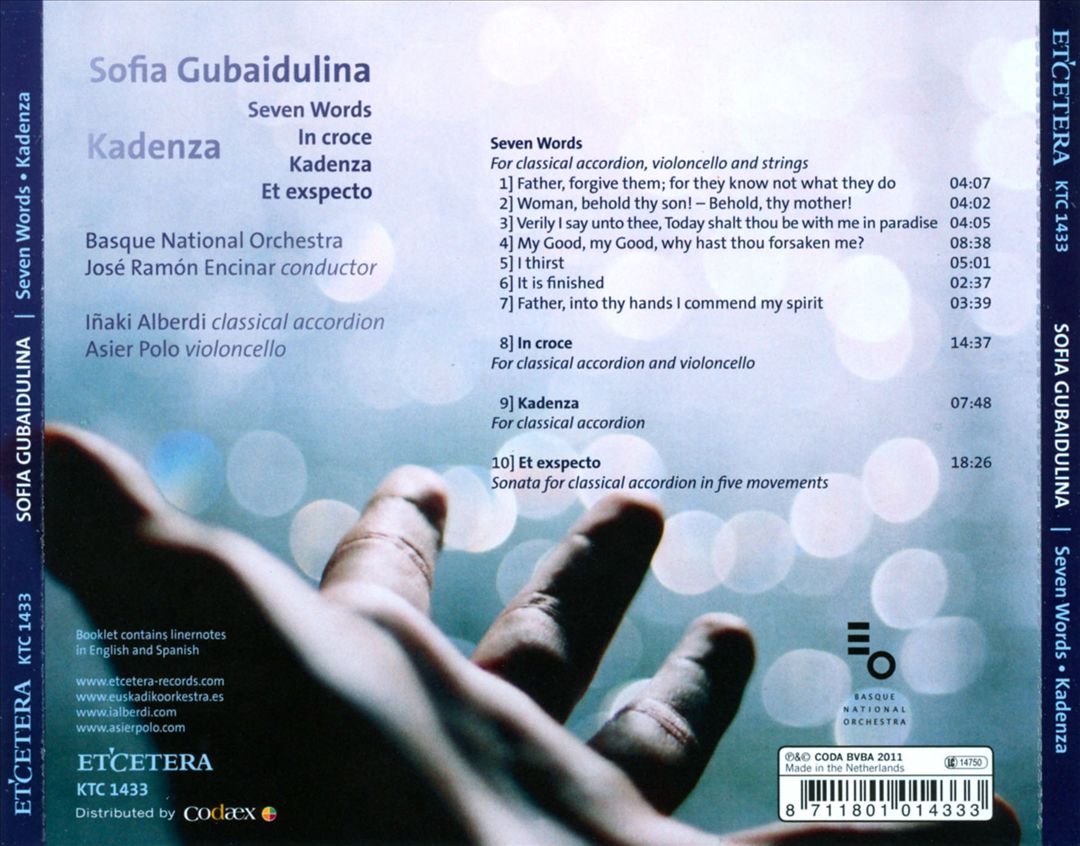 Gubaidulina: Seven Words; Kadenza cover art