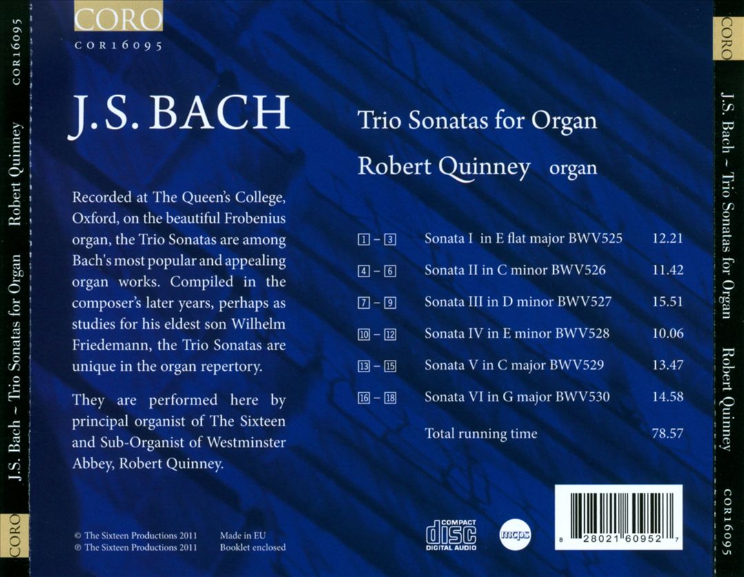 Bach: Trio Sonatas for Organ cover art