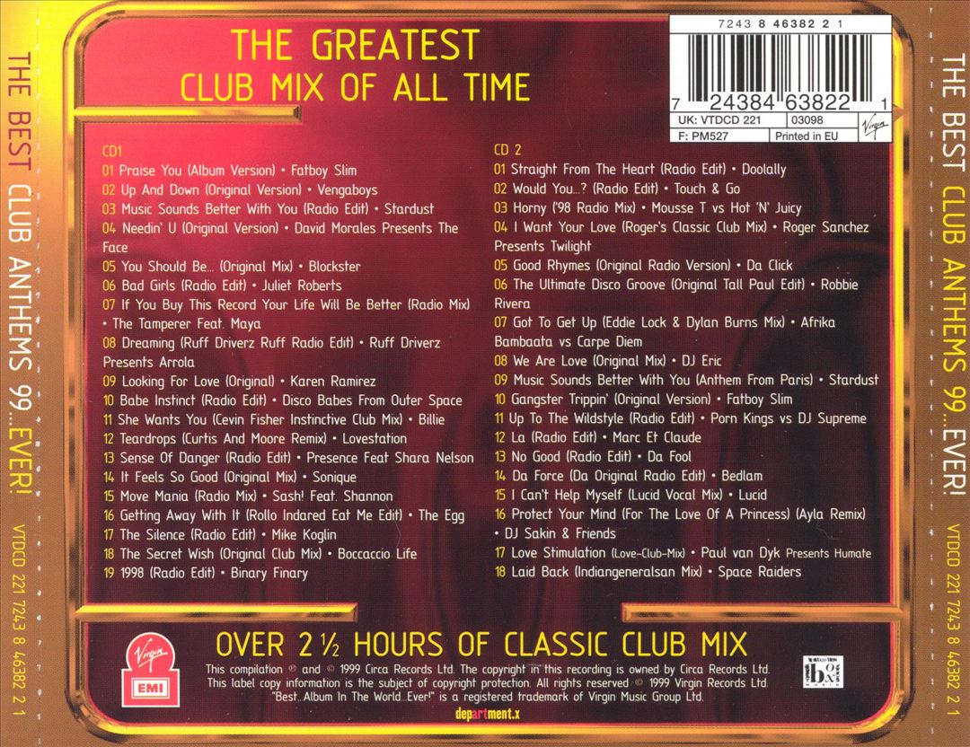 Best Club Anthems '99 cover art