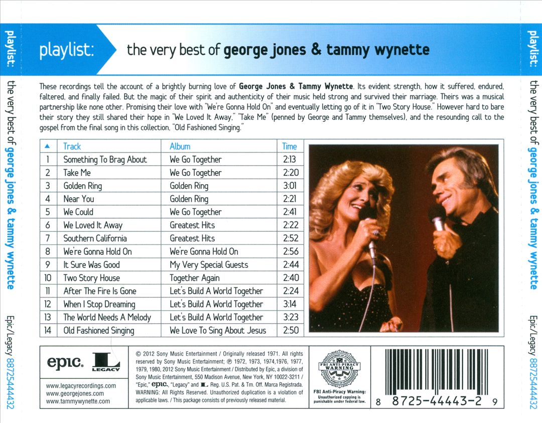 Playlist: The Very Best of George Jones & Tammy Wynette cover art