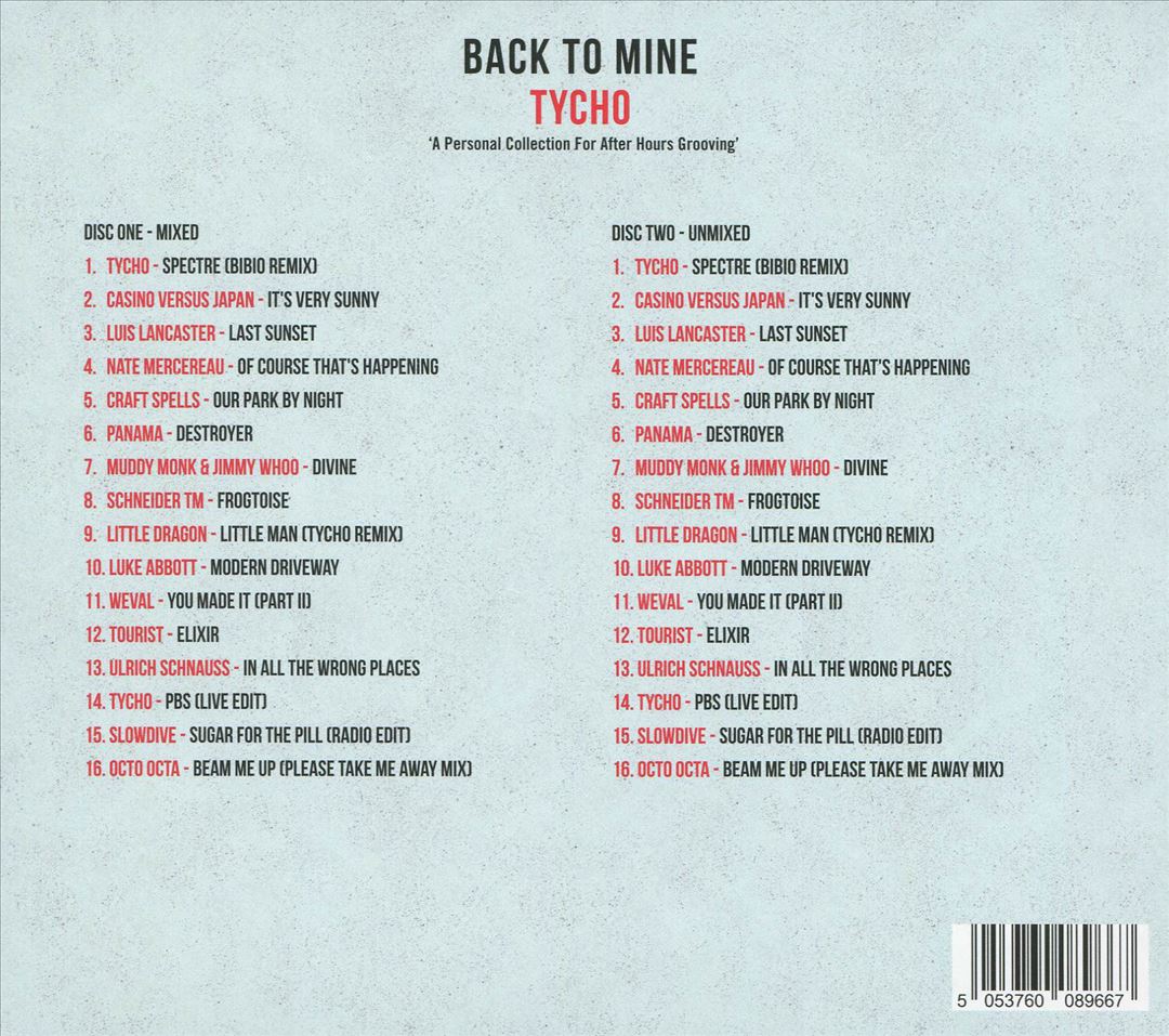 Back to Mine: Tycho cover art