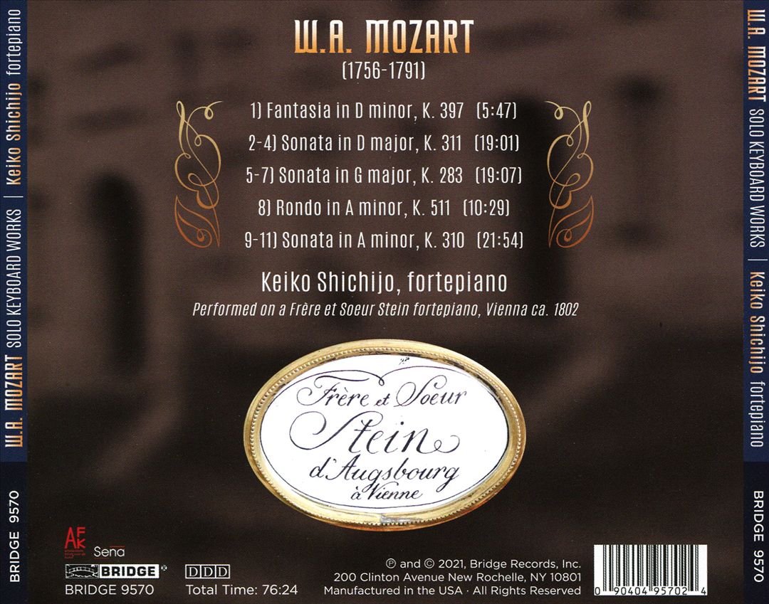 W.A. Mozart: Solo Keyboard Works cover art