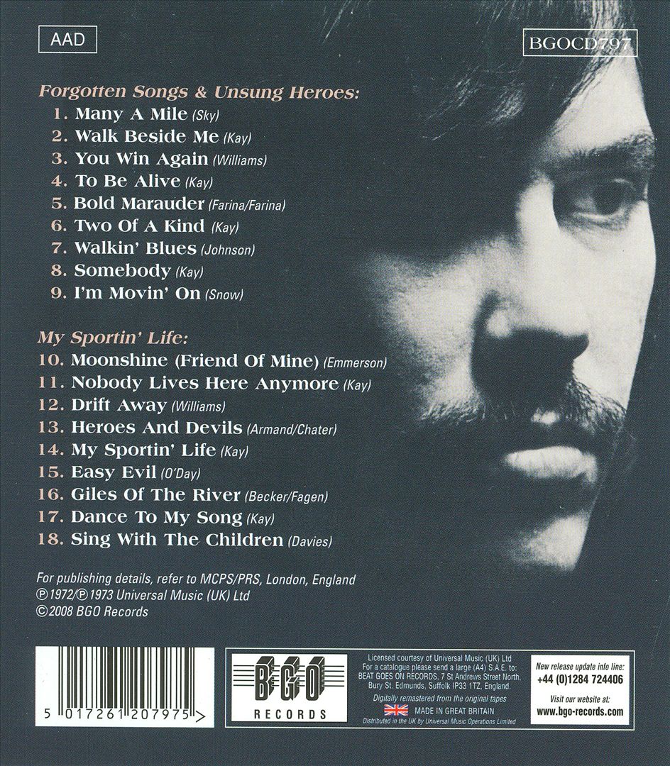 Forgotten Songs & Unsung Heroes/My Sportin' Life cover art