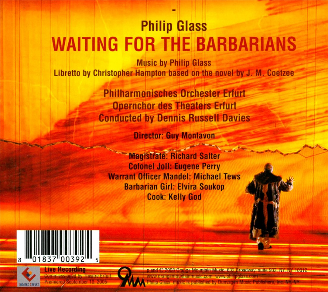 Philip Glass: Waiting for the Barbarians cover art