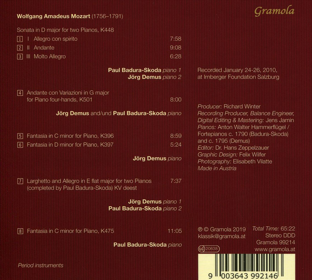Wolfgang Amadeus Mozart cover art