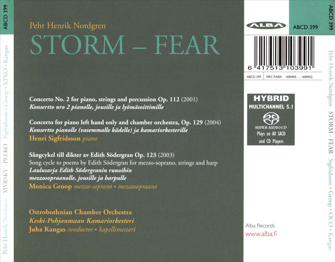 Pehr Henrik Nordgren: Storm - Fear cover art