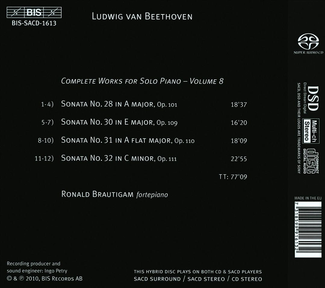 Beethoven: Complete Works for Solo Piano, Vol. 8 cover art