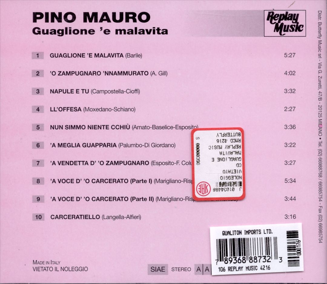Guaglione 'e Malavita cover art
