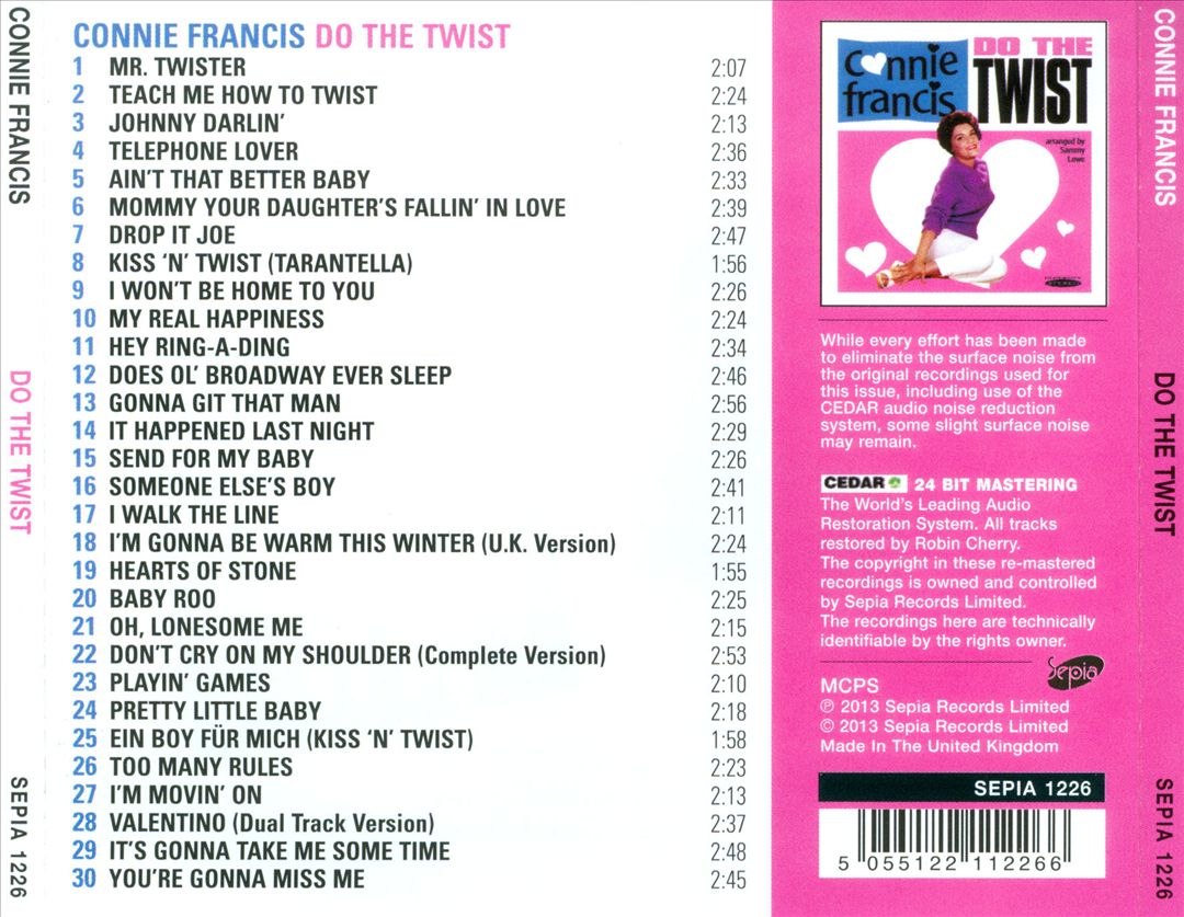 Do the Twist with Connie Francis cover art