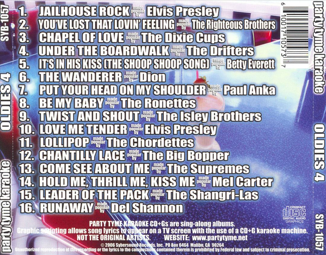 Party Tyme Karaoke: Oldies, Vol. 4 [2006] cover art