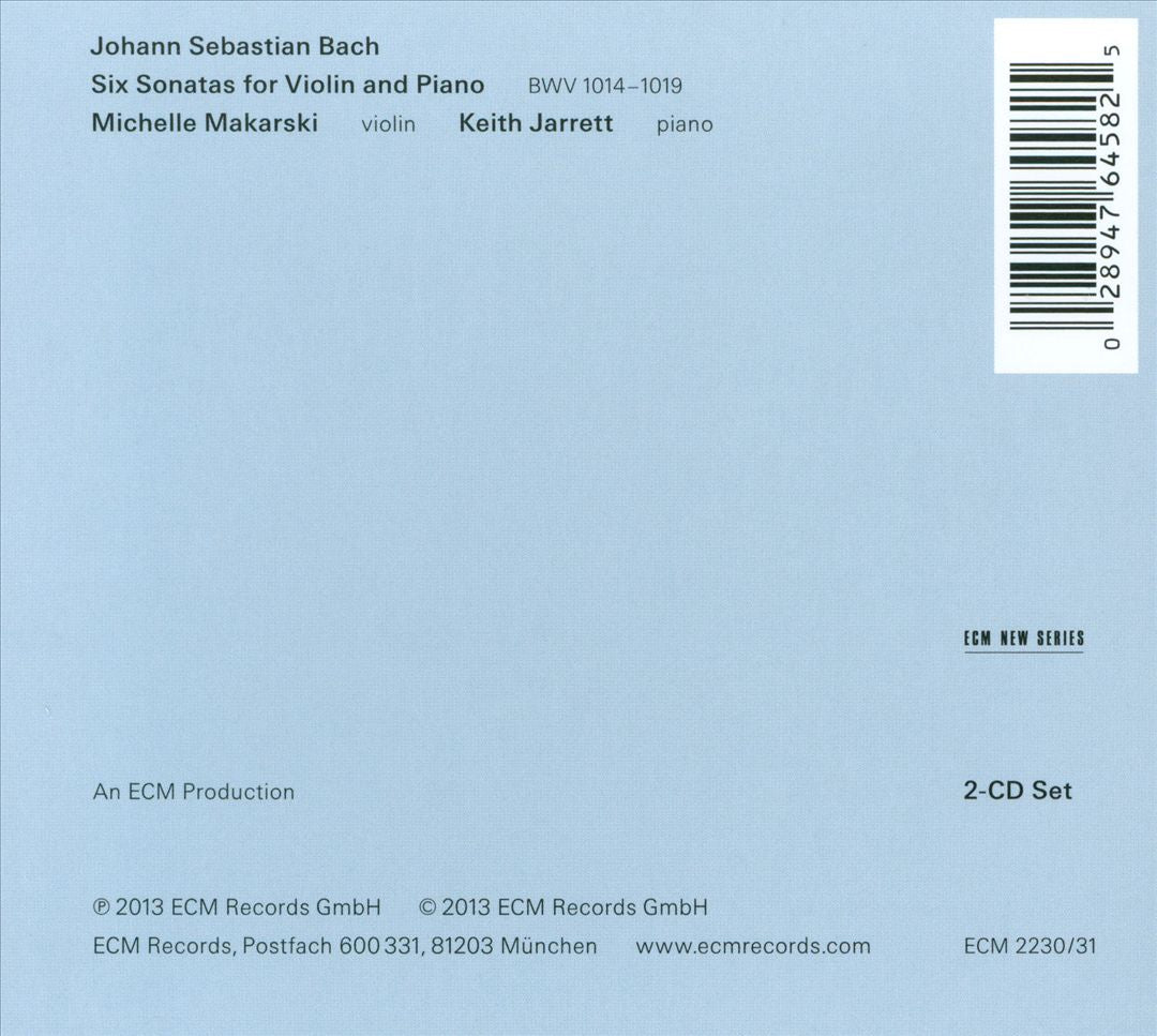 Johann Sebastian Bach: Six Sonatas for Violin and Piano cover art