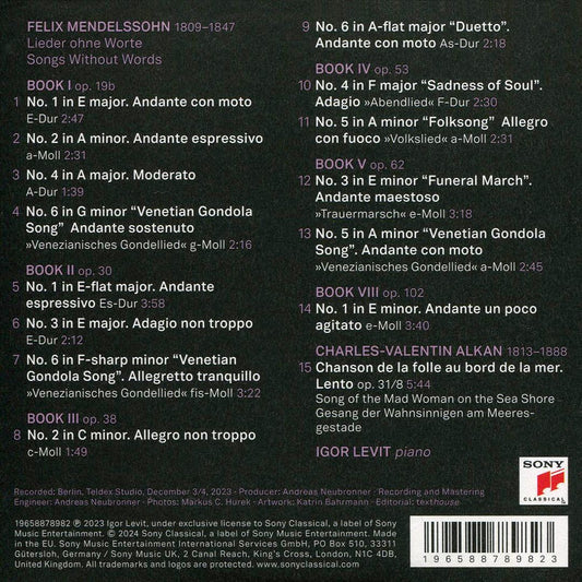 Mendelssohn: Lieder ohne Worte cover art