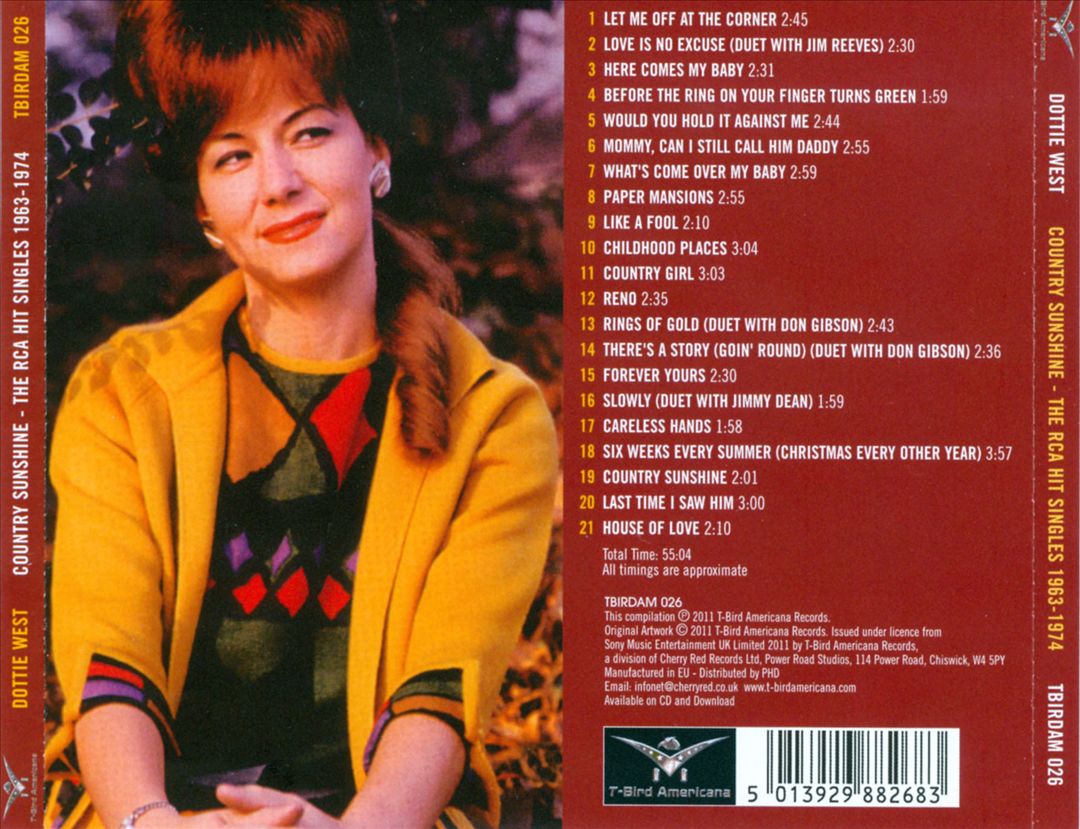 Country Sunshine: The RCA Hit Singles 1963-1974 cover art