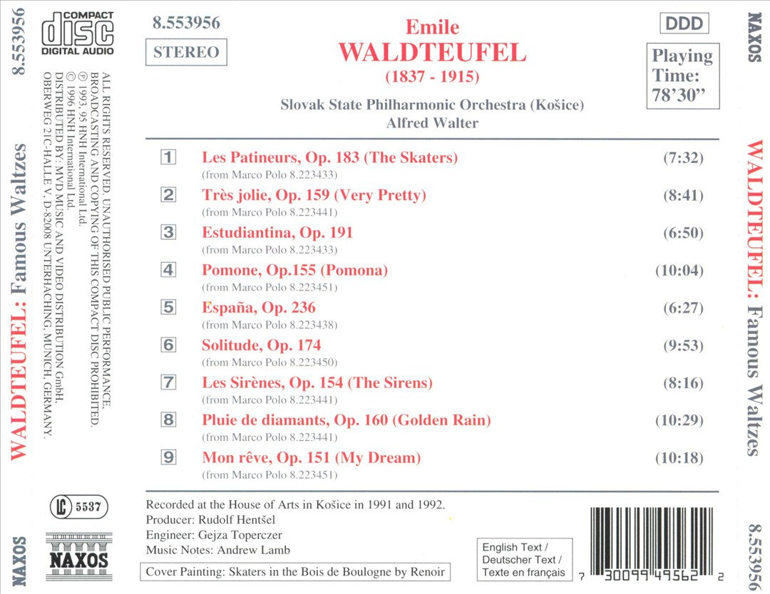 Waldteufel: Famous Waltzes cover art