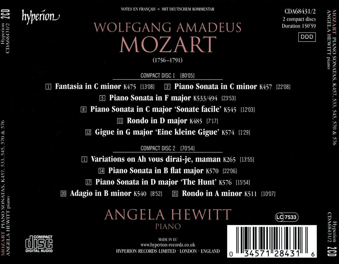 Mozart: Piano Sonatas, K457, K533, K545, K570, K576 cover art
