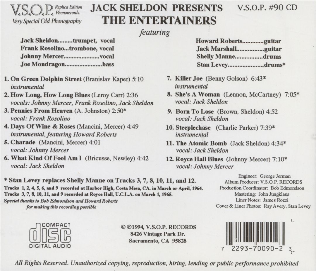 Jack Sheldon Presents the Entertainers cover art