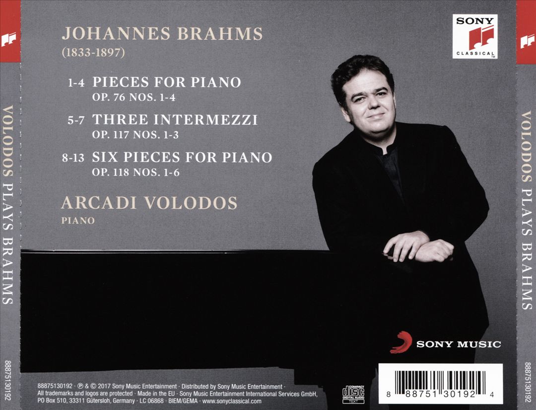 Volodos Plays Brahms cover art