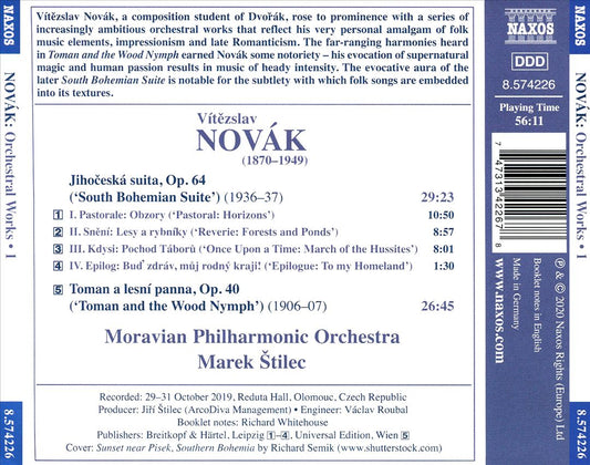 Vítezslav Novák: Orchestral Works, Vol. 1 cover art