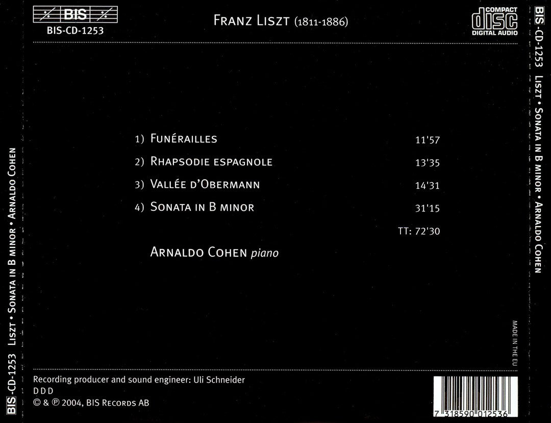 Liszt: Sonata in B minor, etc. cover art