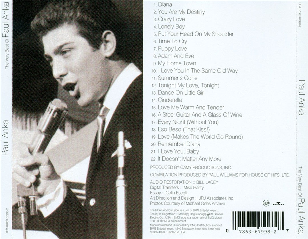 Very Best of Paul Anka [Sony/BMG] cover art