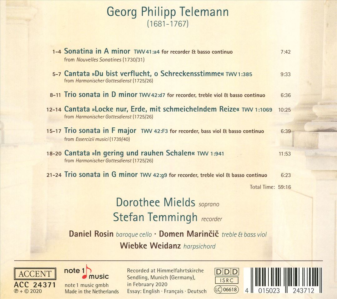 Telemann cover art